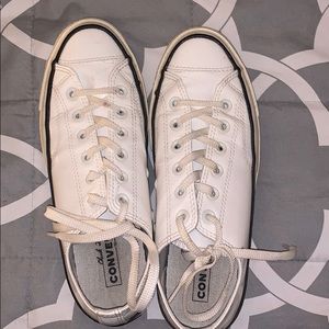 shiny white converse
